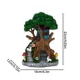 thumbnail image 3 of XIBUFE Fairy House - Fairy Garden Miniature Tree House - 9 Inch Tall Outdoor Decor for Fairies Figurines,Whimsical Resin Cottage for Garden Display,Decorative Mini House for Yard, 3 of 7