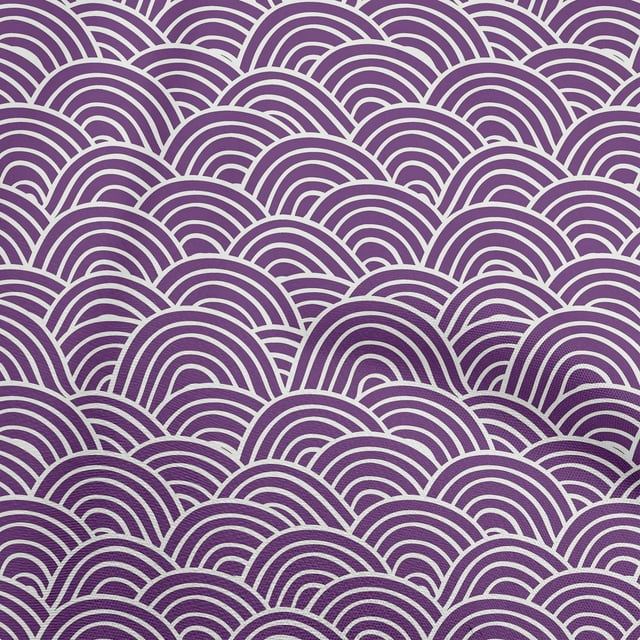 oneOone Cotton Poplin Purple Fabric Asian Traditional Japanese Craft Projects Decor Fabric Printed By The Yard 56 Inch Wide