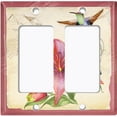 thumbnail image 6 of Metal Light Switch Plate Cover Antique Floral Hummingbird Home Sketch Red FLW102, 6 of 13