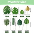 thumbnail image 3 of 30 Pcs Palm Leaves Artificial Tropical Monstera - 8 Kinds Large Small Green Fake Palm Leaf with Stems for Safari Jungle Hawaiian Luau Party Table Decoration Wedding Birthday Theme Party Decorations, 3 of 8