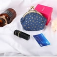 thumbnail image 5 of Five-Pointed Star Coin Purse Denim Change Pouch Wallets Buckle with Kisslock Clasp Coin Holder Clutch Handbags for Women Ladies, 5 of 6
