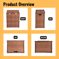 thumbnail image 4 of Laundry Hamper With Lid PE Rattan Powder Coating Frame Clothes Hampers with 01 Removable Bags, 100L, Gray Color, 4 of 22