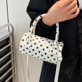 thumbnail image 6 of AJGRHE Polka Dot Crossbody Bags for Women Round Bag Glossy Purses Women Satchel Handbag Cute Bag Casual Shoulder Handbag White1, 6 of 10