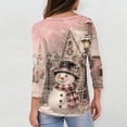 thumbnail image 6 of Garbnen Christmas Sweatshirts for Women Xmas 3/4 Length Sleeve Womens T Shirt Snowman S-5xl Plus Size Oversized&nbsp;shirts&nbsp;for Women Funny Fall Winter Womens Blouses, 6 of 8