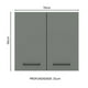 thumbnail image 2 of Alacena Gabinete Superior Cocina Madesa Agata 70cm Blanco/Gris, 2 of 5