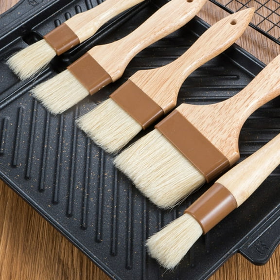 GAXIRE 1Pack Kitchen Pastry Brush Wooden Design for Baking with High Temperature Resistance