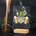 thumbnail image 4 of Best American Shorthair Dad Proud Beer Lover Happy Oktoberfest Acrylic Plaque Sign Ashwood Base Cat Lover Kitten Owner Gifts Home Desk Decor - 02016, 4 of 5