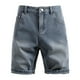 thumbnail image 1 of pstuiky Pantalones cortos de gimnasio para hombre, Pantalones cortos de mezclilla para hombre, de pierna recta, cinco cuartos, de color liso Pantalones cortos de baloncesto, 1 of 8