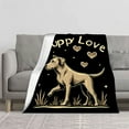 thumbnail image 2 of Puppy Love Flannel Blanket - Soft Cozy and Warm with Adorable Dog and Heart Design for Sofa Travel Bed and Chair, 2 of 7