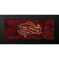 thumbnail image 2 of Reed, Tara 14x8 Black Modern Framed Museum Art Print Titled - All that Glitters panel II-Happy Holidays, 2 of 5