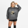 thumbnail image 4 of Women's Gameday Couture Charcoal New Orleans Saints Oversized Rising Stars Premium Fleece Drop Shoulder Sweatshirt, 4 of 5