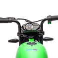 thumbnail image 6 of 24V 9AH Electric Dirt Bike, 12 MPH & 110lb Max, 350W Ride On Toy for Big Kids w/14in EVA Wheels & Metal Frame, Twist Grip Throttle, Dual Suspension, Music, Light, Kids Motorcycle for Kids 6+, Green, 6 of 6