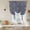 Blue, variant on Navy Blue Geometric Balloon Curtains 63 Inch Length for Living Room/Bedroom, Vintage Abstract Floral Texture Rod Pocket Privacy Door Curtains Decorative Tie Up Shade for Window 52"x63"