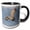 Black/White, variant on 3drose, Super Moon over Water Canyon, Cibola National Forest, New Mexico, 11oz Two-tone Yellow Mug