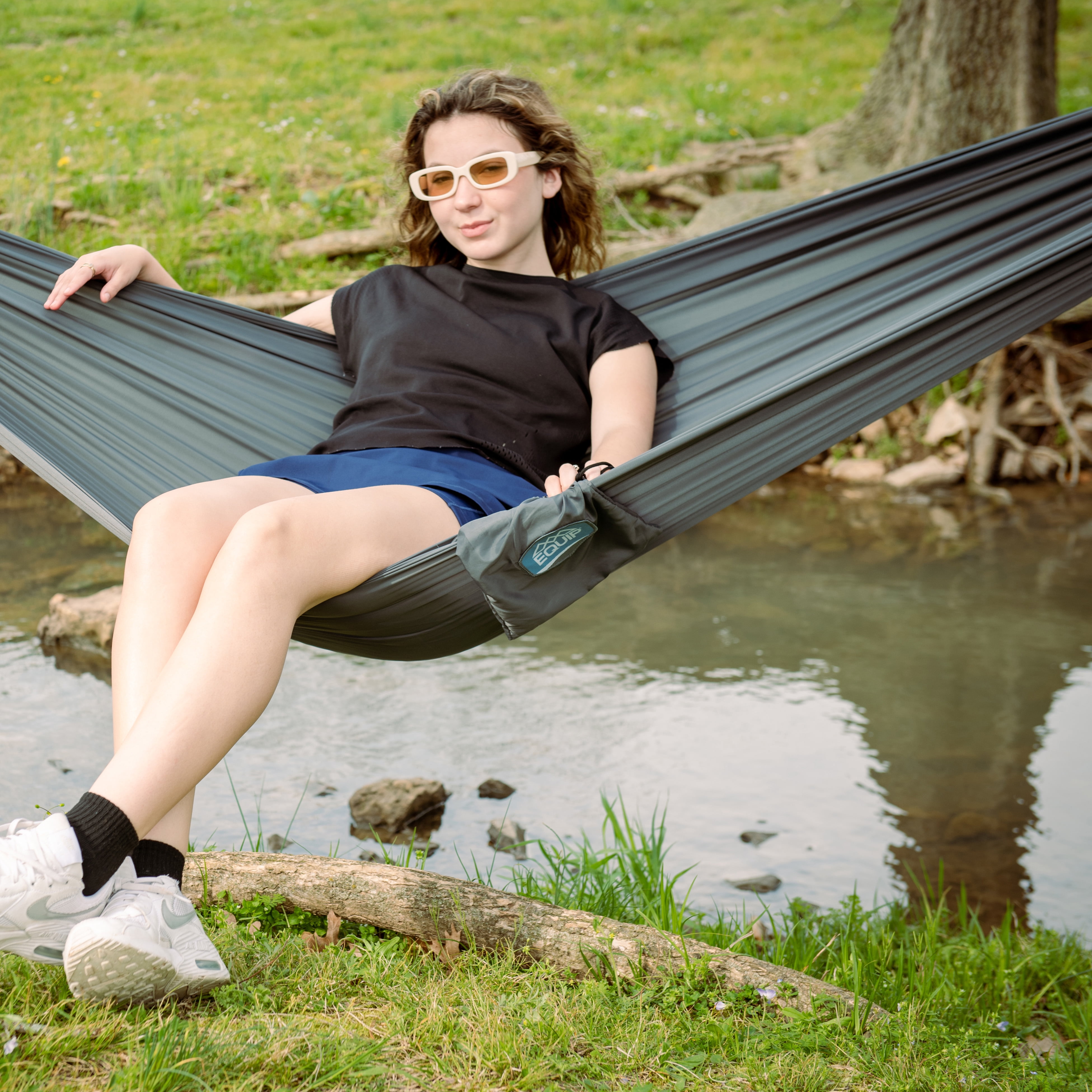 Equip 1 Person Tree Hammock Dark Gray, Size 108" L x 56" W x .05" H