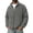 Dark Gray, variant on Jacket for Men Suede Long Sleeve Stand Collar Jackets With Pockets Zip Up Solid Color Casual Outerwear