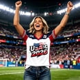 thumbnail image 6 of 2026 New USA Soccer Jersey Women, United States Jersey Soccer, Jersey USA V Neck Short Sleeve Football Shirt, USA Flag Soccer Jersey for Adult(Wine, S), 6 of 6