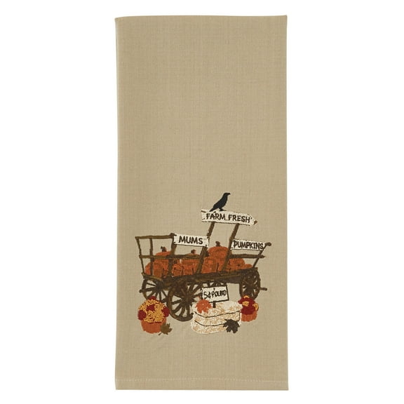 Park Designs Pumpkin Wagon Embroidered Dishtowel Set of 2