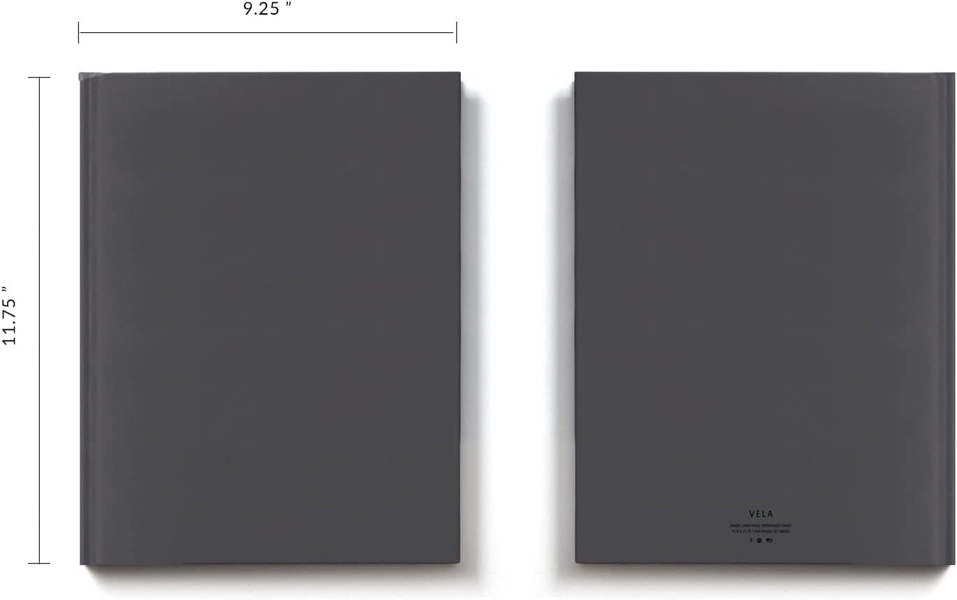 Vela Sciences E7 Expanded Hardcover Lab Notebook, 9.25 x 11.75 in (23.5 x 30 cm), 144 Pages, Permanent Bound, 70lb Heavyweight Paper (24-Pack, Grid +)