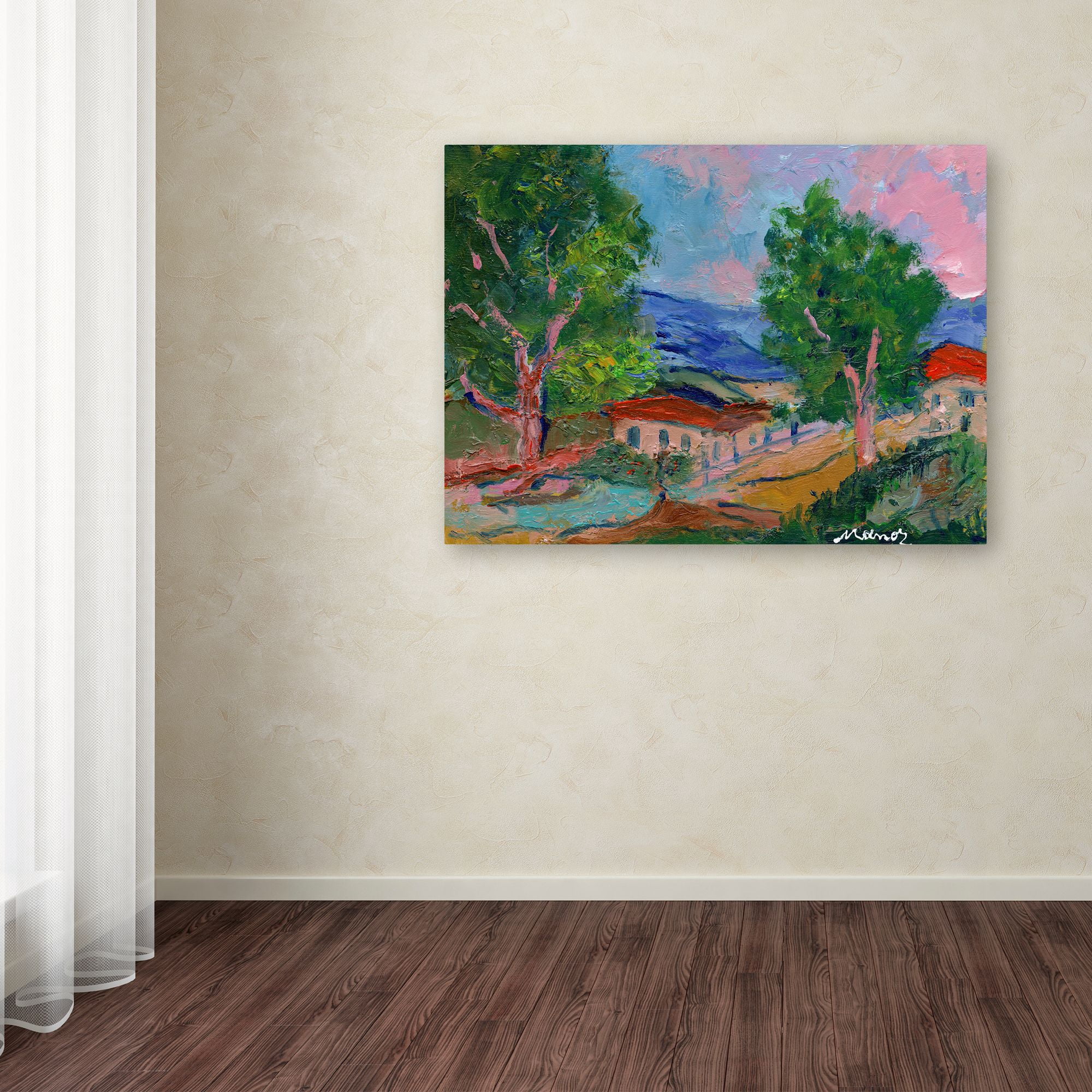 Trademark Fine Art "Tree Valley" Canvas Art by Manor Shadian