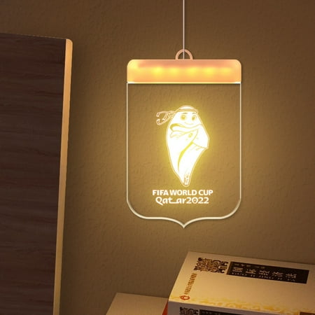 

TIMPCV (1 set) 2022 Qatar World Cup pendant mascot small night light souvenir around the mascot (2022 mascot 1)