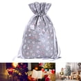 thumbnail image 1 of facefd Christmas Candy Bag Drawstring Cookie Snacks Wrapping Packing Pouch Xmas Printed Party Gift M, 1 of 7