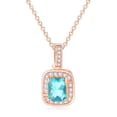 thumbnail image 1 of Up to 65% Off Multicolor Necklace Color Zircon Single Full Diamond, Adjuster For Crystal Necklace (Platinum Rectangle) Necklace Rings Earring Jewelry on Clearance, 1 of 1