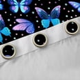 thumbnail image 4 of jejeloiu Kawaii Butterfly Black Out Curtains,Cute Cartoon Stars Curtains Pack of 2 (42x63 Each),Black Blue Purple Bedroom Curtains For Girls Teens,Super Cozy Room Decor, 4 of 6
