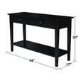 thumbnail image 3 of Home Square Spencer Wood Console Server Table in Black - Set of 2, 3 of 11