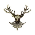 thumbnail image 3 of Broche navideño con forma de cabeza de reno, para traje, bufanda, decoración navideña, para solapa. Bronce, 3 of 9