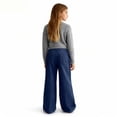 thumbnail image 5 of Big Girls Corduroy Pants Elastic Waist Wide Leg Trousers with Front Patch Pockets for School Fall Winter Wear, 7Y-16Y, 5 of 9