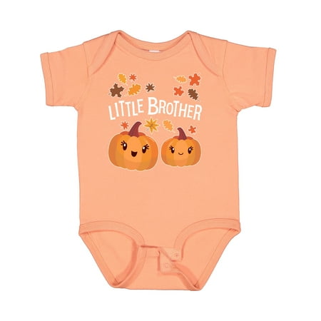 

Inktastic Little Brother Pumpkins with Fall Leaves Gift Baby Boy Bodysuit