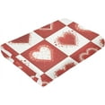 thumbnail image 6 of Plaid Love Hearts Throw Blanket Valentine''s Day Cozy Soft Spooky Boo Blanket for Couch Sofa Chair Bed Fuzzy Thermal Fleece Travel Blankets 50 X 40 in Home Holiday Decoratives, 6 of 6