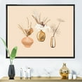 thumbnail image 2 of Designart 'Gold Vases With Bouquets Of Wildflowers I' Traditional Framed Canvas Wall Art Print, 2 of 5