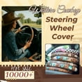 thumbnail image 7 of Sinyiin Artistic Hand Daubed Leather Steering Cover Western Plan Strengthened Grip Management Easy Arrange Global Size, 7 of 7