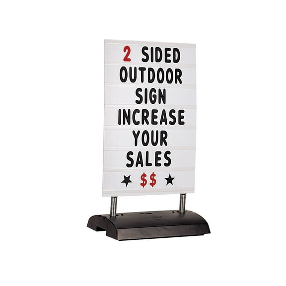 Changeable Lettering Sidewalk Springer Sign - With 36''H x 24''W Double Sided White Panel