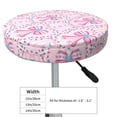 thumbnail image 4 of Hirioo pink bows for Round Bar Stool Seat Covers Washable Stool Cushion Slipcover Elastic Bar Chair Covers for 12-14 Inch Chair-13 inch, 4 of 7