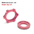 thumbnail image 2 of Bike Centerlock a adaptador de conversión de bloqueo central de disco de buje de 6 pernos (rojo) Likrtyny Para estrenar, 2 of 8