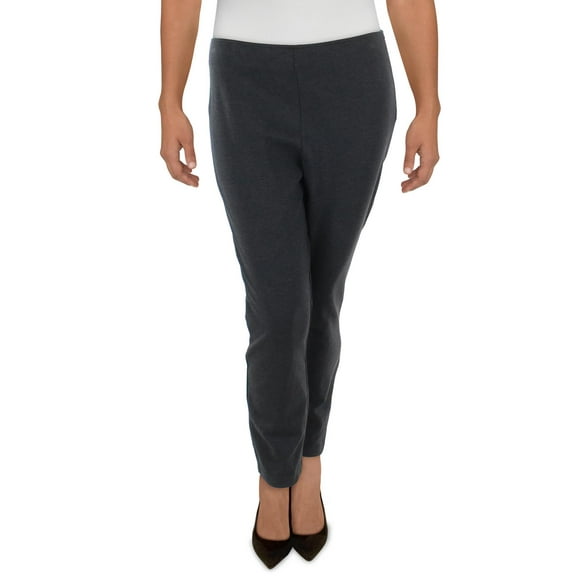 DKNY Womens Heathered Ponte Ankle Pants