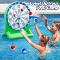 thumbnail image 3 of Fun Pool Toys  Inflatable Dart Board Toss Water Game Swimming Float Beach Yard Outdoor Play Summer Birthday Party Sport Gift 3 4 5 6 7 8 9 12 Yrs Boy Girl Teen Adult Family-green, 3 of 8