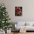 thumbnail image 2 of Hanging Red Ornaments Christmas Tree Holiday Photograph Black Framed Art Print Wall Art, 2 of 7