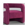 thumbnail image 6 of Crown Velvet Accent Chair Open Barrel Back | Modern & Contemporary | Fuchsia, 6 of 8