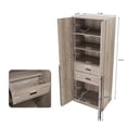 thumbnail image 3 of Lee Wardrobe Closet 1.0 from Engineered Wood in Rustic Gray - Set of 3, 3 of 16