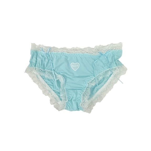 Milanblocks Blue & White Lace Trim Panty.