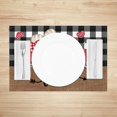 thumbnail image 5 of Valentine''s Day Placemats Set of 4 12x18 Inch Black Buffalo Plaid Truck Heart Love Farmhouse Table Place Mats Valentines Day Table Decoration for Indoor Outdoor Party Kitchen Dining Table, 5 of 5