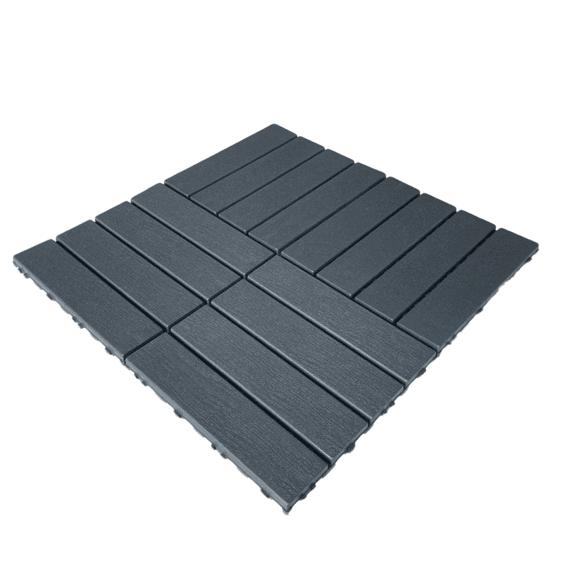 Aukfa 44 Pack Interlocking Deck Tiles, 12"X12" Waterproof Outdoor Flooring for Patio, Garden, Deck, Poolside, Backyard, Gray