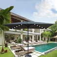 thumbnail image 4 of Yesurprise Patio Umbrellas, Outdoor Table Umbrella with Crank & Push Button Tilt, Solar LED Light, Rectangular Outdoor Terrace Umbrella for Garden, Deck, Backyard, 4 of 8