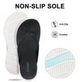 thumbnail image 6 of Comwarm Sport Flip Flops for Women, Comfortable Walking House Thong Sandals Slippers for Summer, Black White, 6 of 7