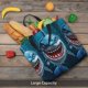 thumbnail image 5 of Balery Cartoon Cute Shark Bolsa de Mano para Mujeres con Cremallera, Bolsa de Gimnasio con Compartimentos, Bolsa para Laptop, Bolsa para Trabajo, 5 of 7