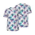thumbnail image 3 of Daiia Palm Leaves Mens Baseball Jersey Button Down Shirts Short Sleeve Sports Uniforms-4X-Large, 3 of 9